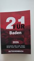 2 für 1 Gutscheinbuch - Baden - neu,komplett