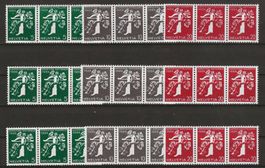 1939 : Zusammenhängende Nr. Z25a - Z27c , postfrisch **