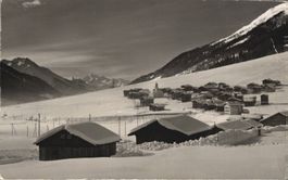 Alte Winter-Postkarte Gluringen im Goms, VS, vintage