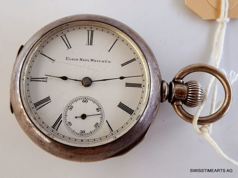 Taschenuhr Trachtenschmuckuhr Handaufzug in 800er Silber Herren Antik