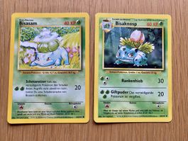 Pokémon Bisasam 44/102 & Bisaknosp 30/102, Basis Set 1999
