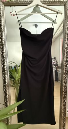 H&M Kleid schwarz Gr. XS mit Schlitz neuwertig