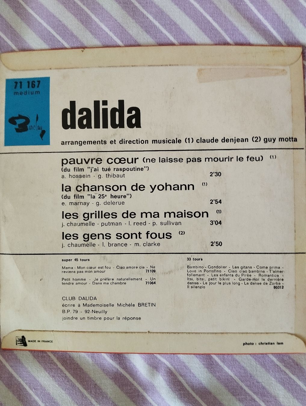 Dischi in vinile: 2 vinyles 45 tours de Dalida – Usato da Neuchâtel venduto da rod_b9kq 2