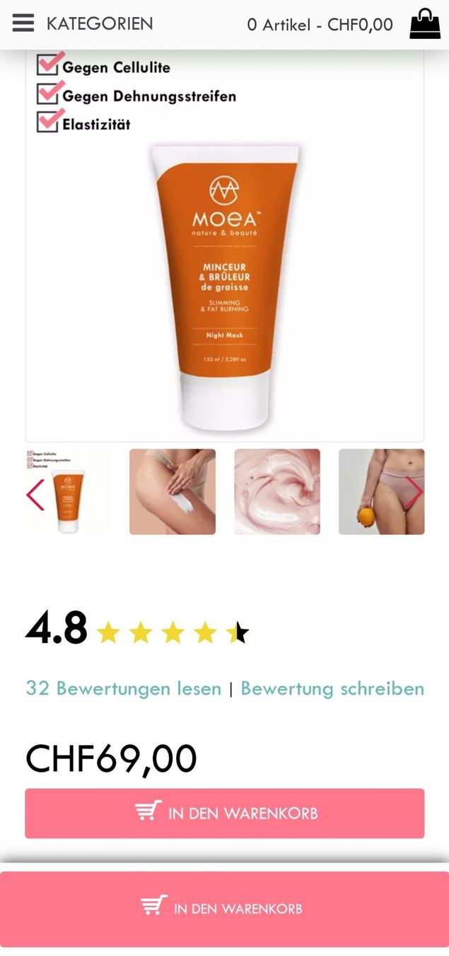 Idratazione: MOEA Complex gegen Cellulite und Fett – Nuovo (secondo la descrizione) da Uerkheim venduto da Justi.y 1
