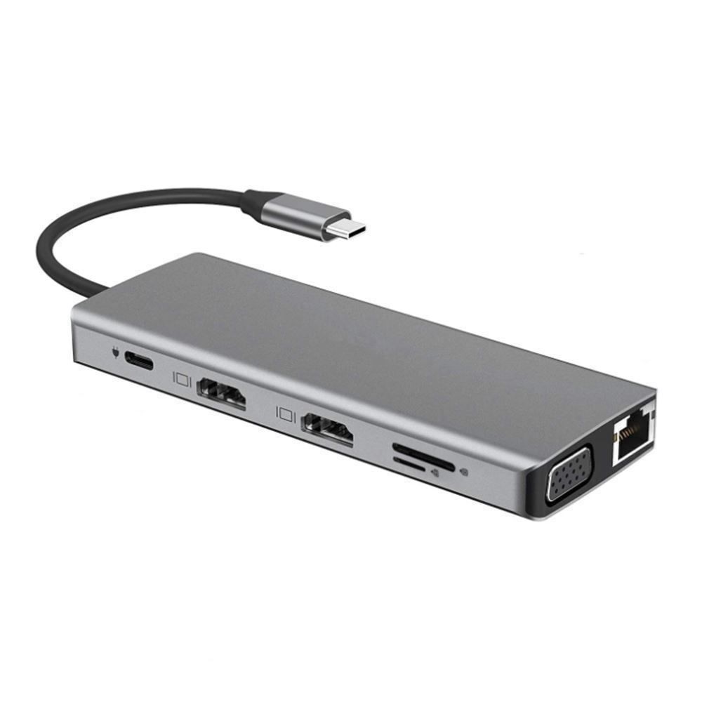 Laufwerke & Adapter: 12 Ports Docking Station USB C Hub – Neu (gemäss Beschreibung) aus Thun von nuonuo 1