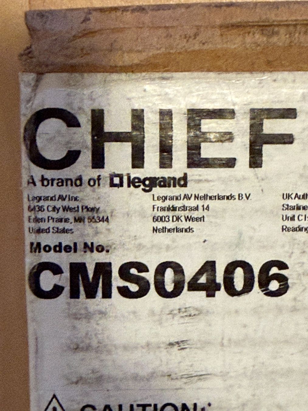 Supporti a parete: Chief CMS0406 Speed-Connect Beamer Deckenstange – Nuovo e nell'imballaggio originale da luzern venduto da ARNI. 2