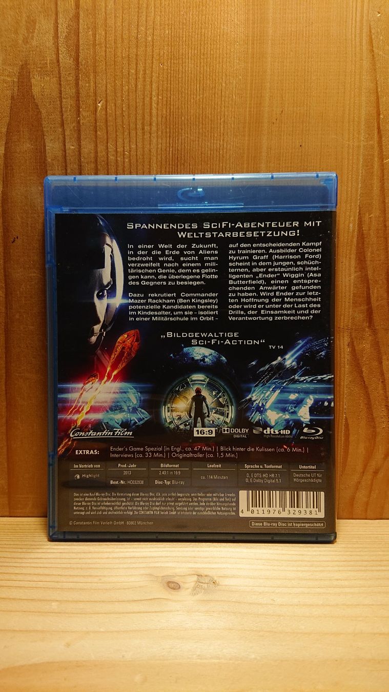 Alle DVDs: ENDER`S GAME Das grosse Spiel Blu-Ray – Gebraucht aus Wilderswil von Exebub 1