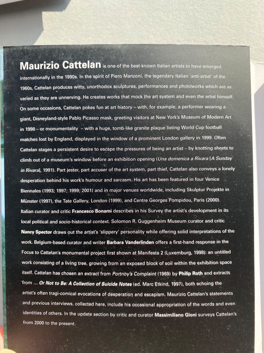 Libri: Maurizio Cattelan Phaidon Kunstbuch – Usato da Zürich venduto da lesgarcons 2