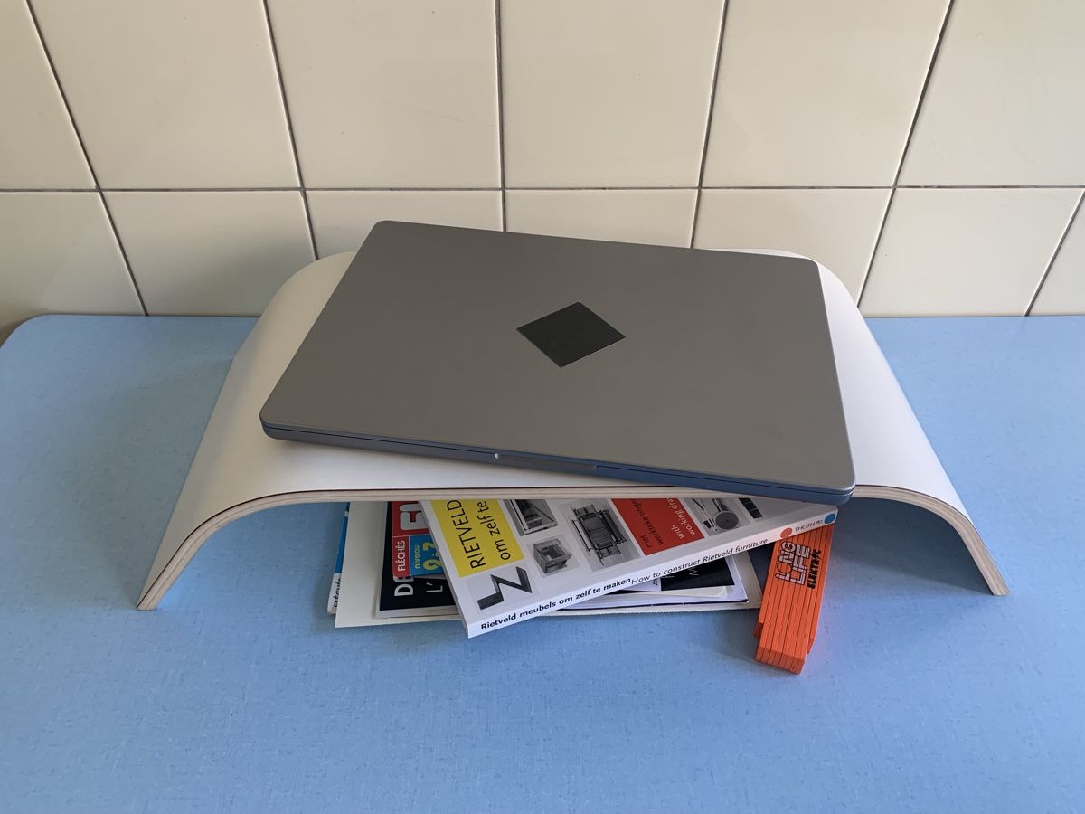 Racks & Cavalletti: Support écran / moniteur en bois blanc minimaliste – Nuovo (secondo la descrizione) da Lausanne venduto da Xiaoxi 4