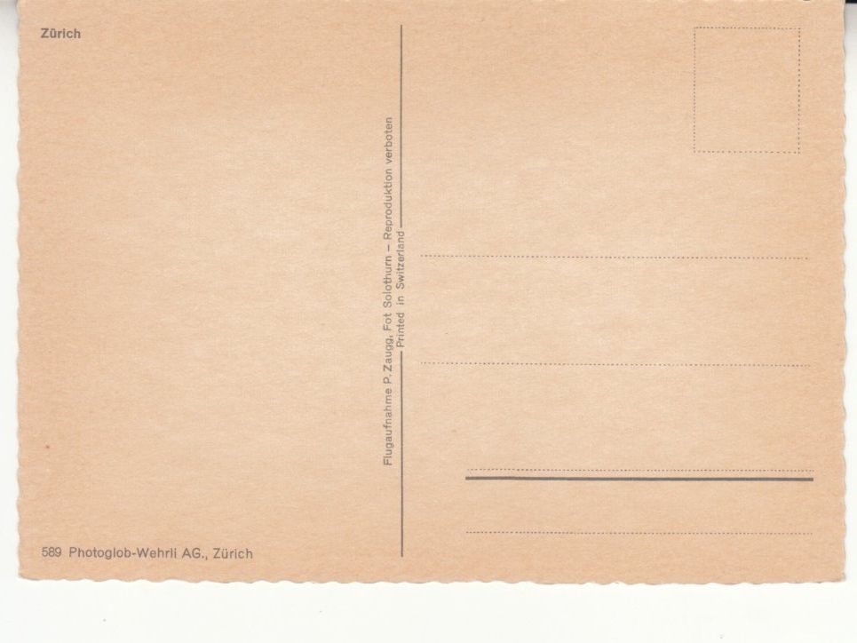 Cartoline postali: Zürich ca. 1960 – Usato da Bürglen TG venduto da StampGraf 1