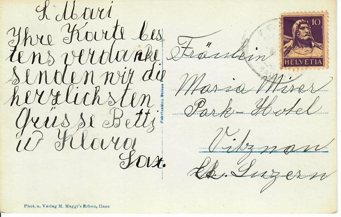 Cartoline postali: Obersaxen – Usato da Hochdorf venduto da Ziegel-16 1