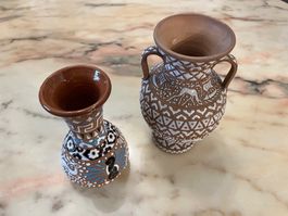 2 griechische Vasen, Keramik, Handarbeit, Rhodos