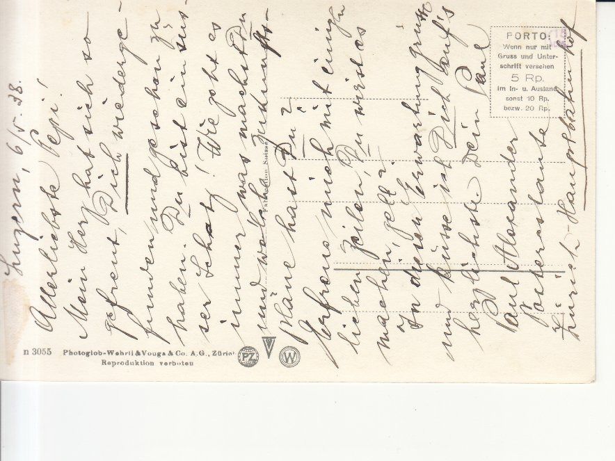Cartoline postali: Luzern 1938 – Usato da Bürglen TG venduto da StampGraf 1