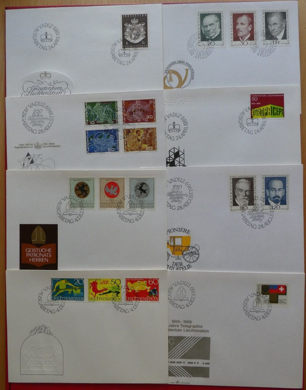 Alle Briefmarken: Liechtenstein 26 versch. Ersttagsbriefe FDC 1966 - 1969 – Neu und originalverpackt aus Vaduz von muro100 2
