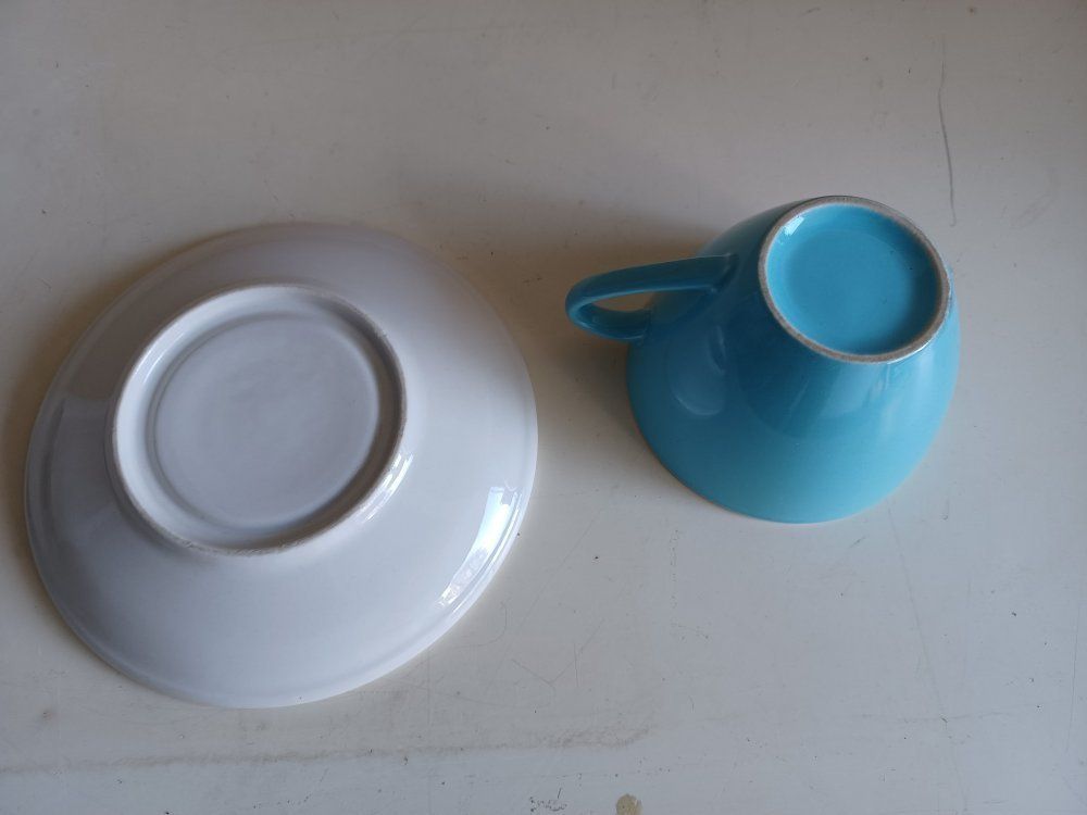 Rössler Tazze: RÖSSLER Tasse und Untertasse BLAUE -B30 – Usato da Morges venduto da vimajes12 3