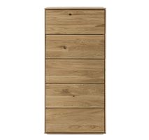 Kommode MARYLAND Wildeiche massiv 50 x 101 cm 5 Schubladen