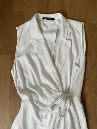 Zara Jumpsuit Overall Grösse L, Leinen Sommer Weiss