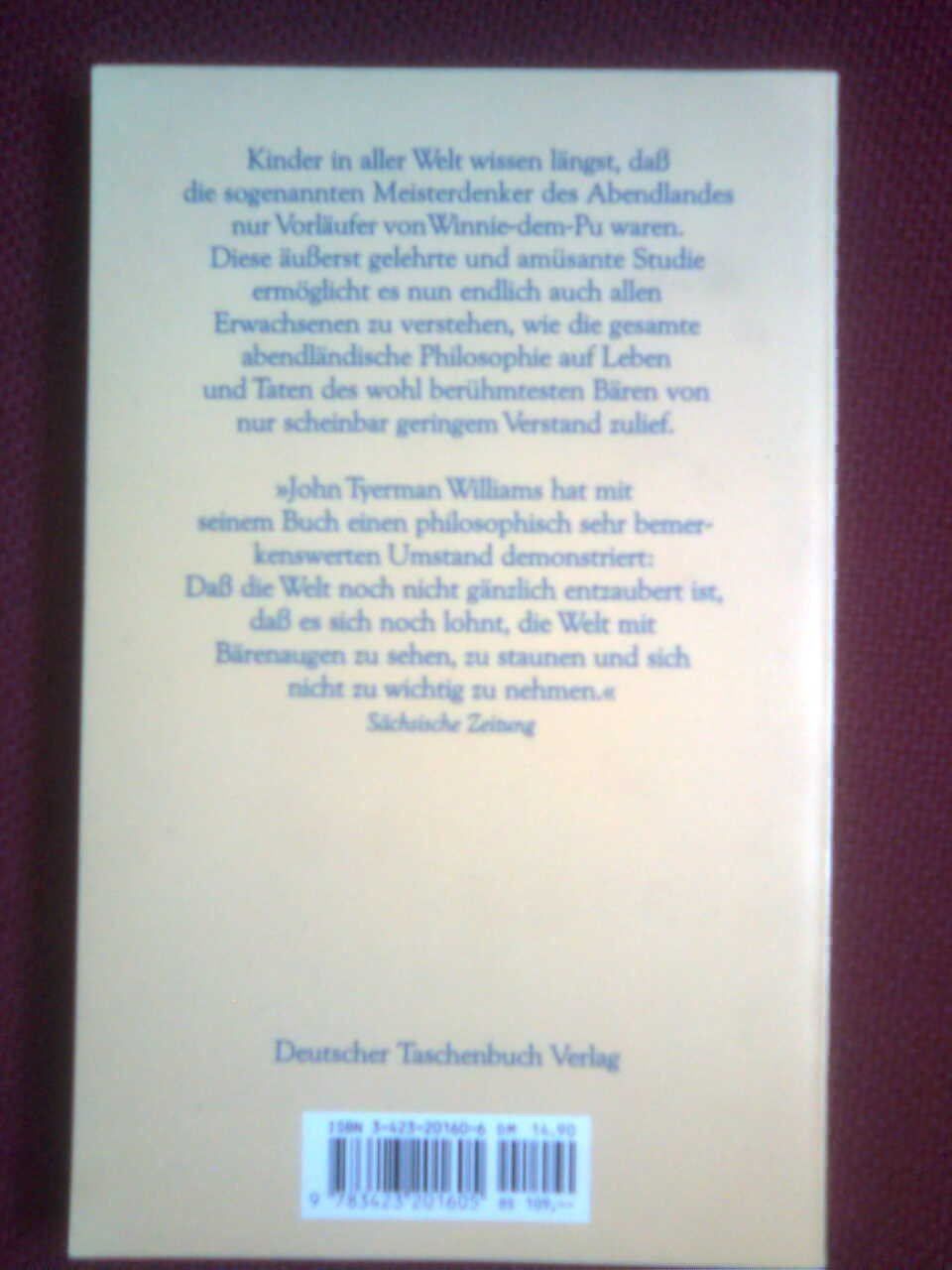 Libri: John Tyerman Williams Jenseits von Pu und Böse – Usato da Basel venduto da Alacant 2