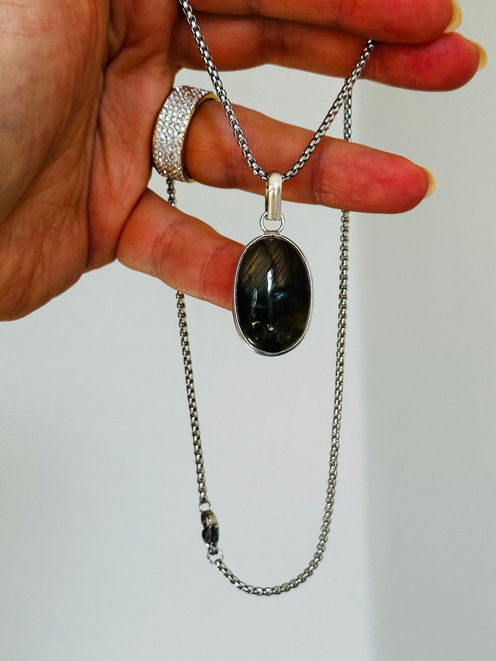 Catenine: Labradorite necklace – Nuovo e nell'imballaggio originale da Genève venduto da AGBERG 8