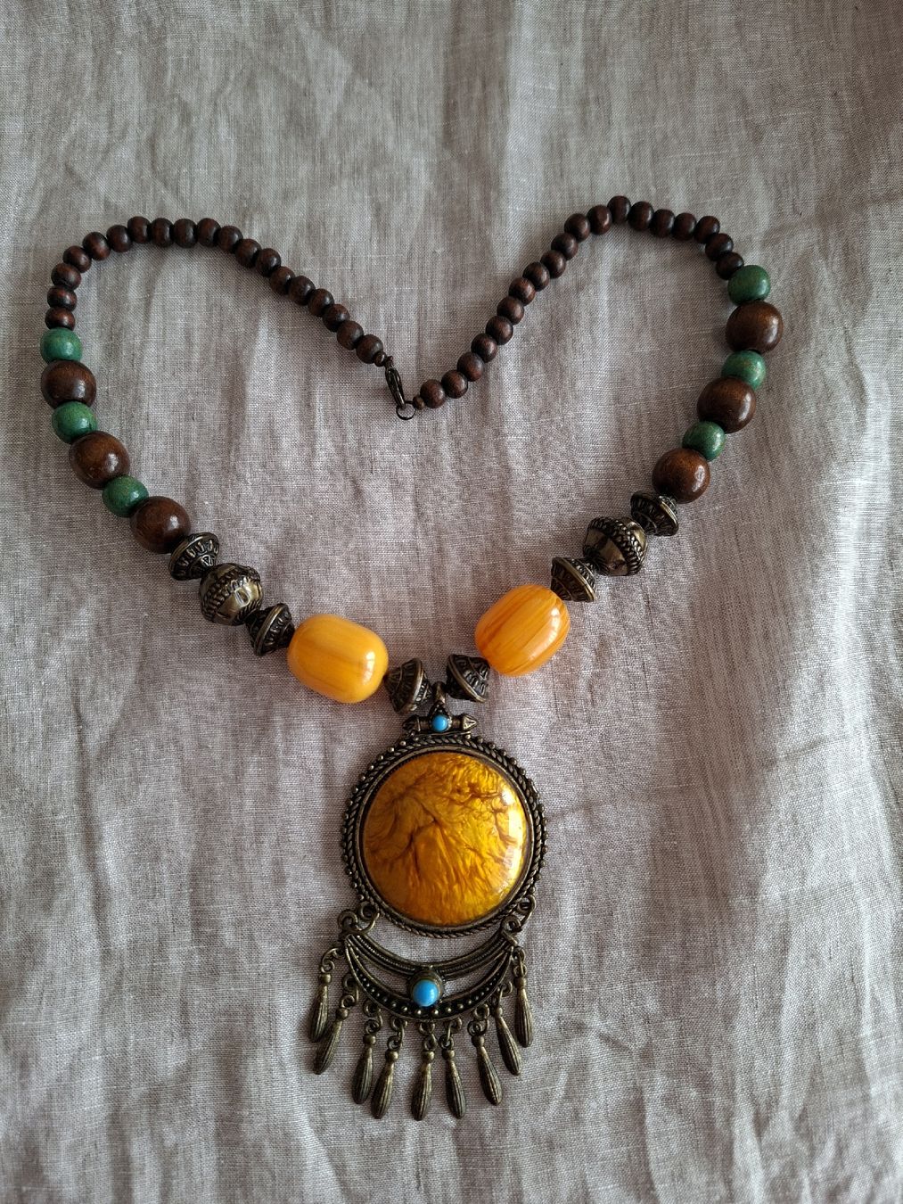 Catenine: Collier Bohème Statement à Grand Pendentif Ambre – Nuovo (secondo la descrizione) da Lutry venduto da Sim_Sta 4