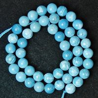1 Strang natürliche blaue Jaspis Perlen 8 mm