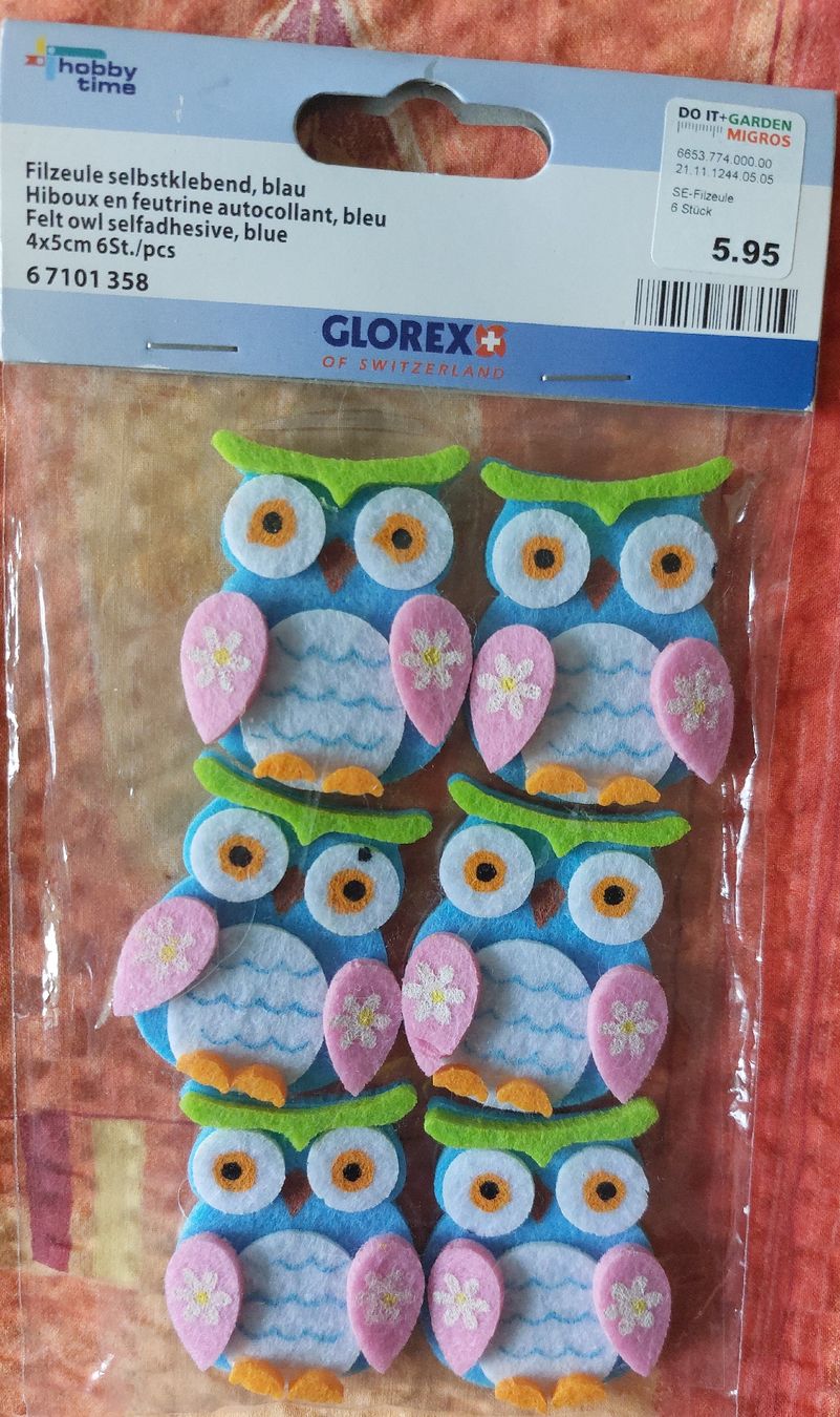 Alle Dekorationen: Filzeulen selbstklebend  – Neu und originalverpackt aus Unterseen von Ruia3333