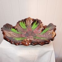 Plat à fruits en forme de feuille