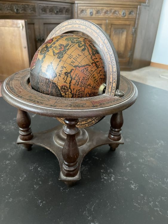 Globe Terrestre Vintage Clayre & Eef, Rotatif, 22 Cm, Déco Salon Ou Bureau