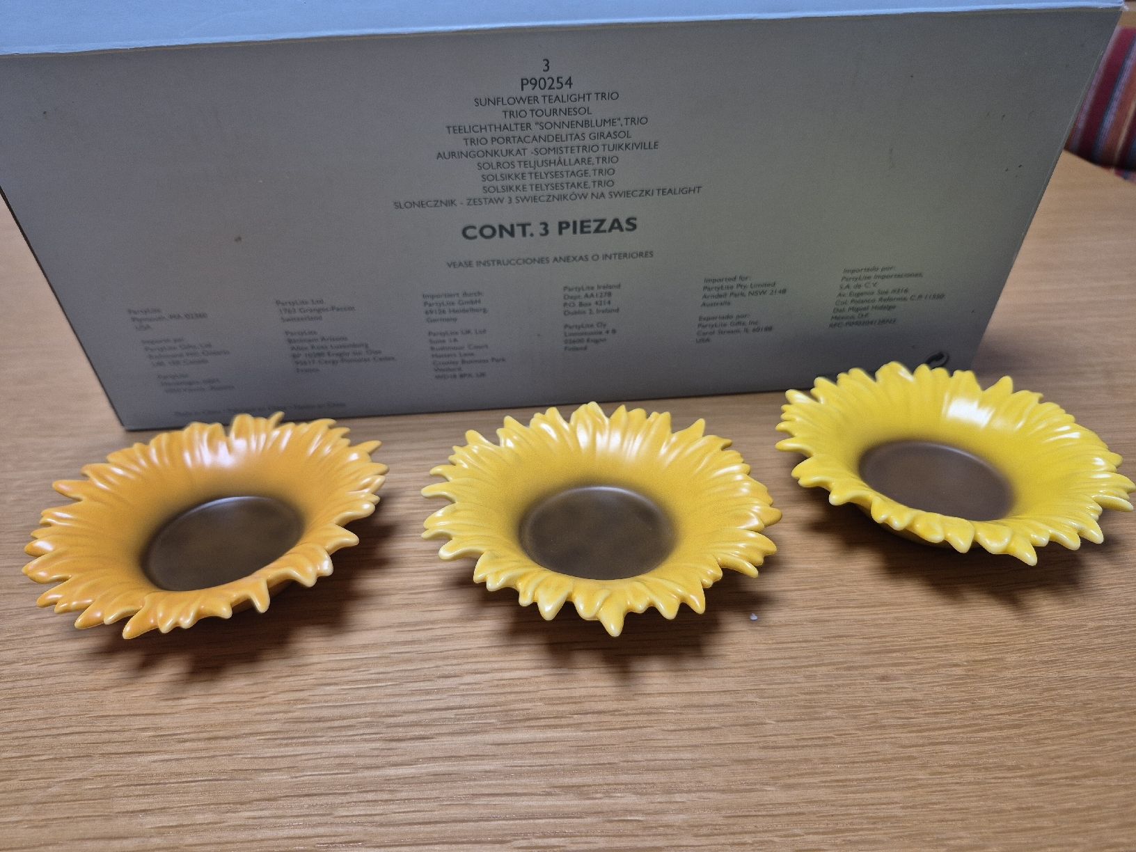 Partylite Kerzenständer: partylite Teelichthalter sonnenblumen trio – Neu (gemäss Beschreibung) aus Buttikon SZ von sefa02