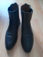 Leder Chelsea Boots Stifeletten schwarz Gr. 38 Massimo Dutti