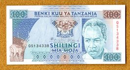 Tanzania 100 schilling selten TOP grading AU+