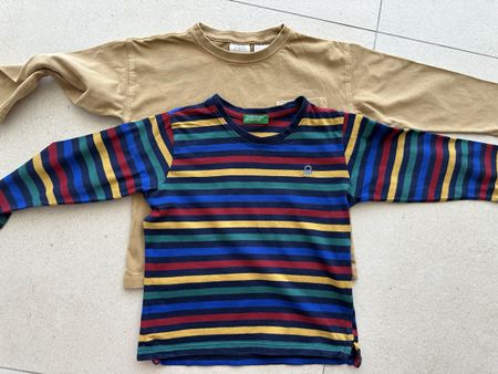 ZARA BENETTON 2 langärmelige T-Shirts Gr.92