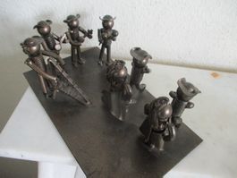 Skulptur Orchester mit Tanzenden Venezuela Handarbeit, Eisen