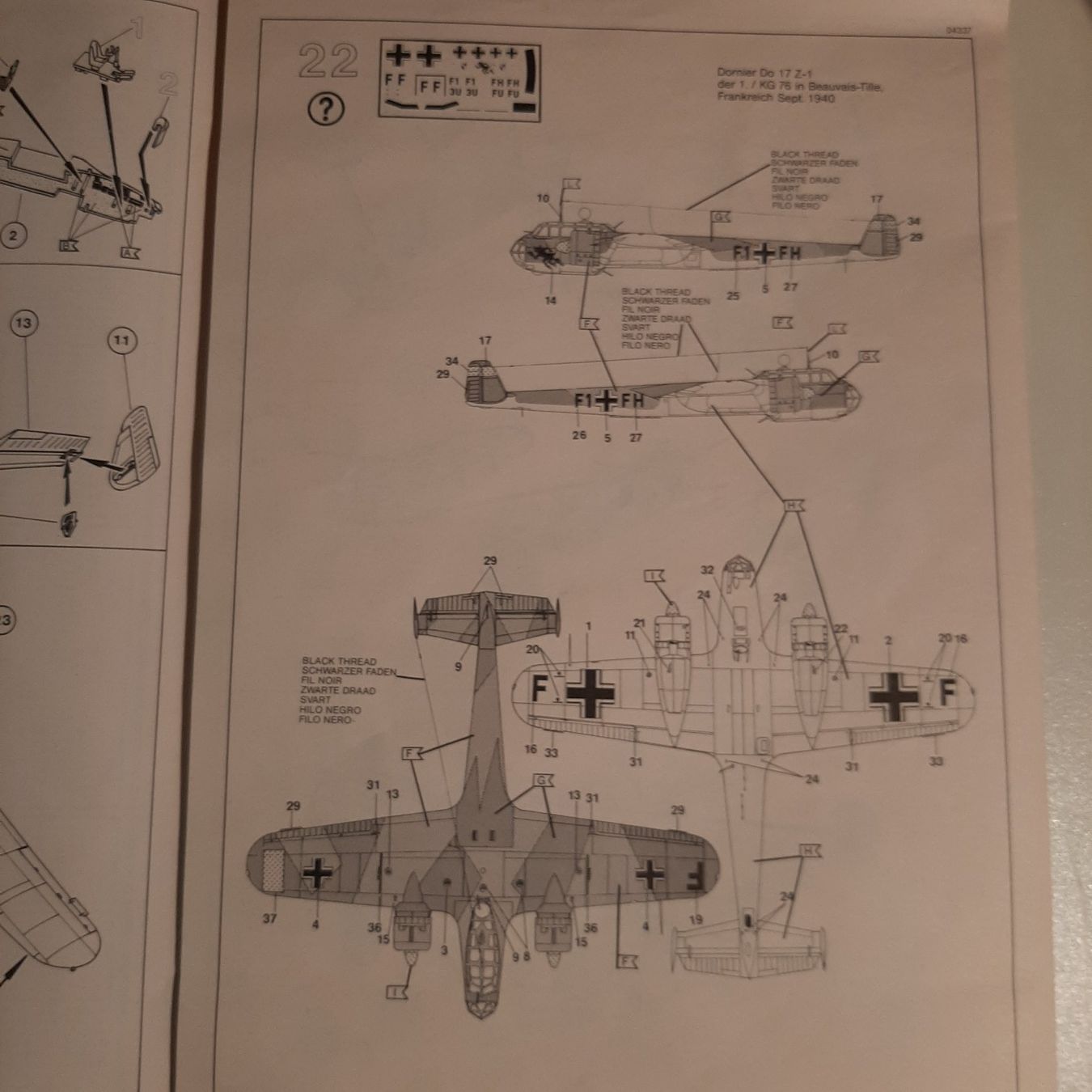 Revell Kit di modellismo & Modellini statici: 3602 ... Dornier Do 17 Z ... Revell 04337 – Usato da Bonstetten venduto da Benibanny59 1