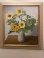 Ölgemälde Sonnenblumen in Vase 60/69 cm