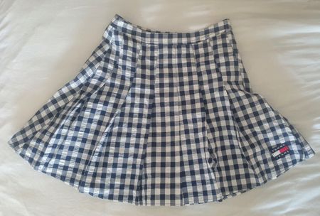 Tommy Jeans Rock kariert, Tommy Yupe, Tommy Jens Jupe, karo