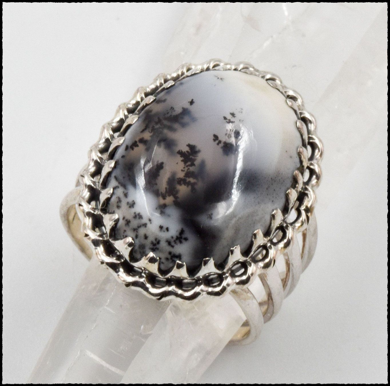Anelli: DENDRITE OPAL, Dendriten Opal Ring 925 Silber – Nuovo e nell'imballaggio originale da Oberglatt ZH venduto da Goldfee1