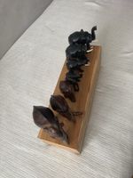 Holz Elefanten Familie, 8 teilig, Deko-Objekt, Top!
