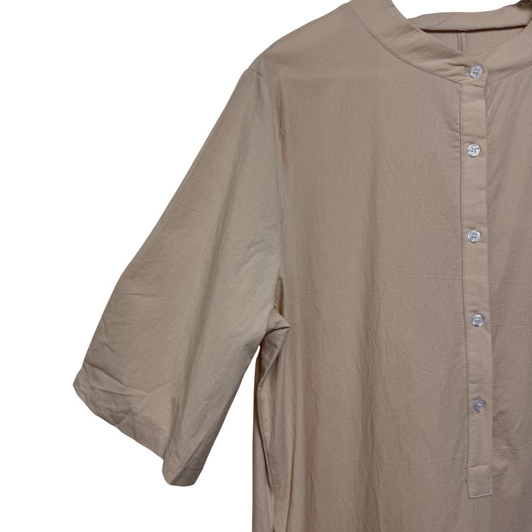 Vestiti: Oversize Maxikleid XL 100% Baumwolle beige Capsule Wardrobe – Usato da Porrentruy venduto da MadameResell 3