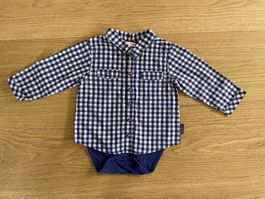 Hemdbody Gr. 71 (9M) – Blau Kariert – Wie neu!