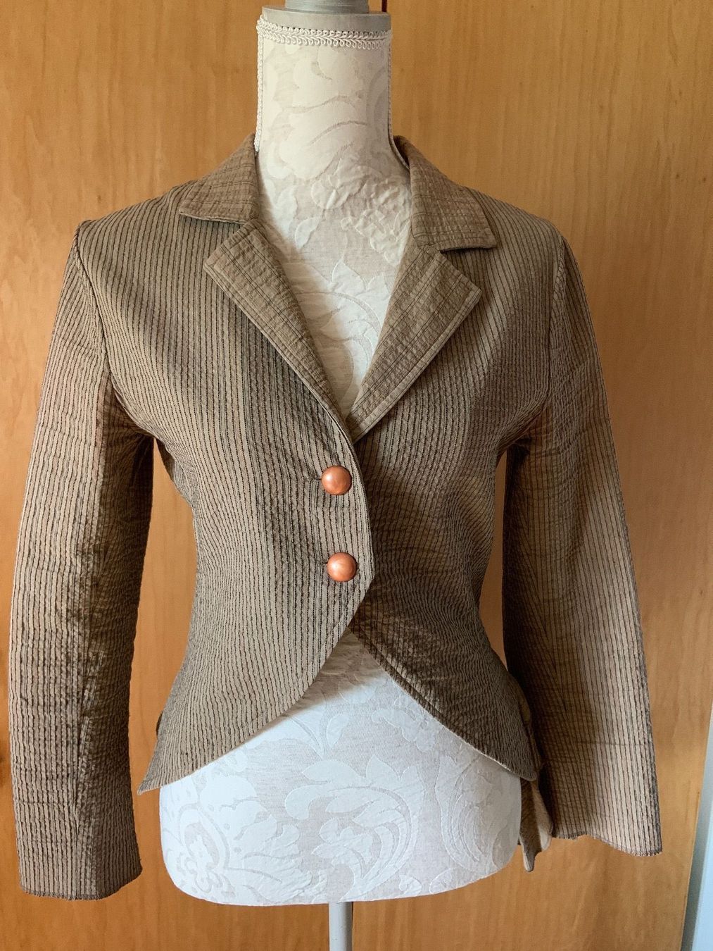 Jacken: Steam Punk Blazer beige gestreift Gr: 38 – Gebraucht aus Arboldswil von psp_cjt9