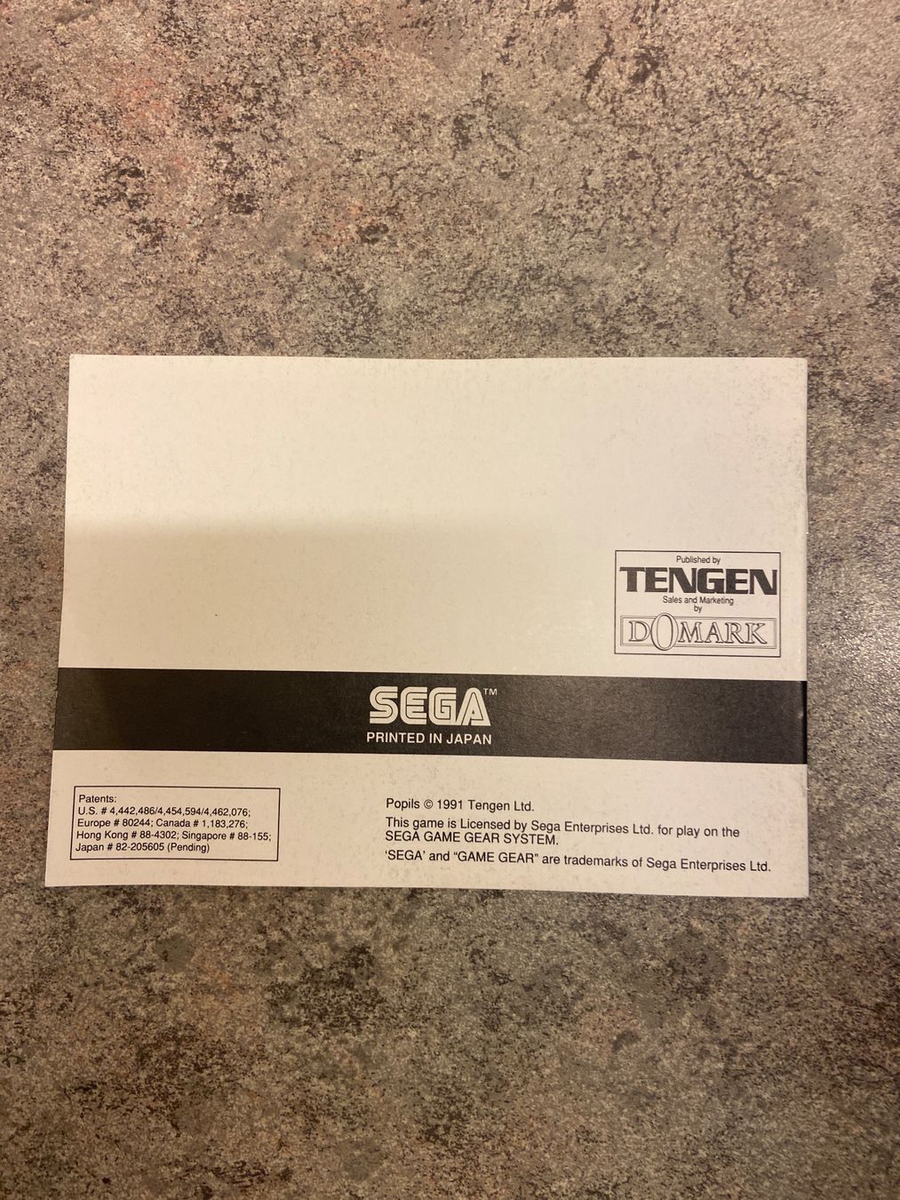 Sega Giochi: Sega Game Gear - Anleitung / Manual - Popils – Usato da Frauenfeld venduto da golfdude 1