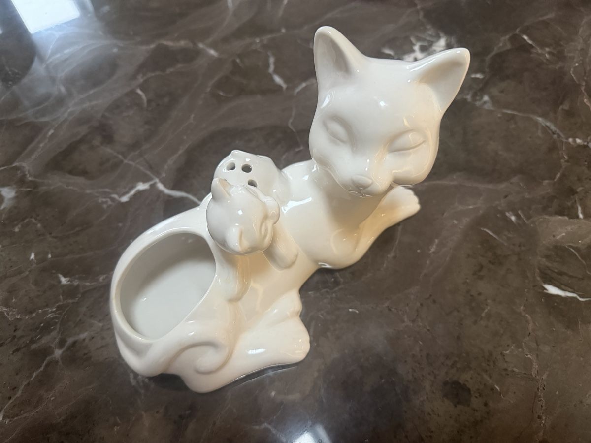Tutte le decorazioni: Vintage Katzen-Deko, Keramik, Weiss – Usato da Seedorf BE venduto da Monsi94 1