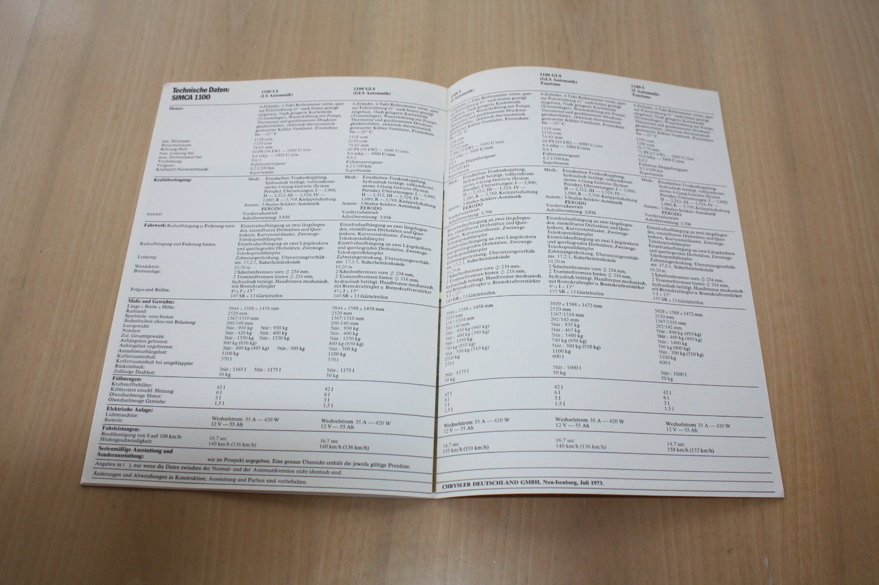 Simca Documents: Simca 1100 Prospekt 1975 – D'occasion à Wikon par erwin400 7