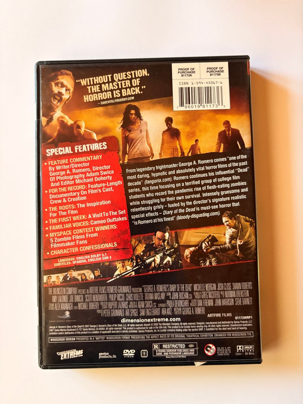 Tutti i DVDs: Diary Of The Dead DVD Code 1 ab CHF 1.- – Usato da Lützelflüh-Goldbach venduto da Blink840 1