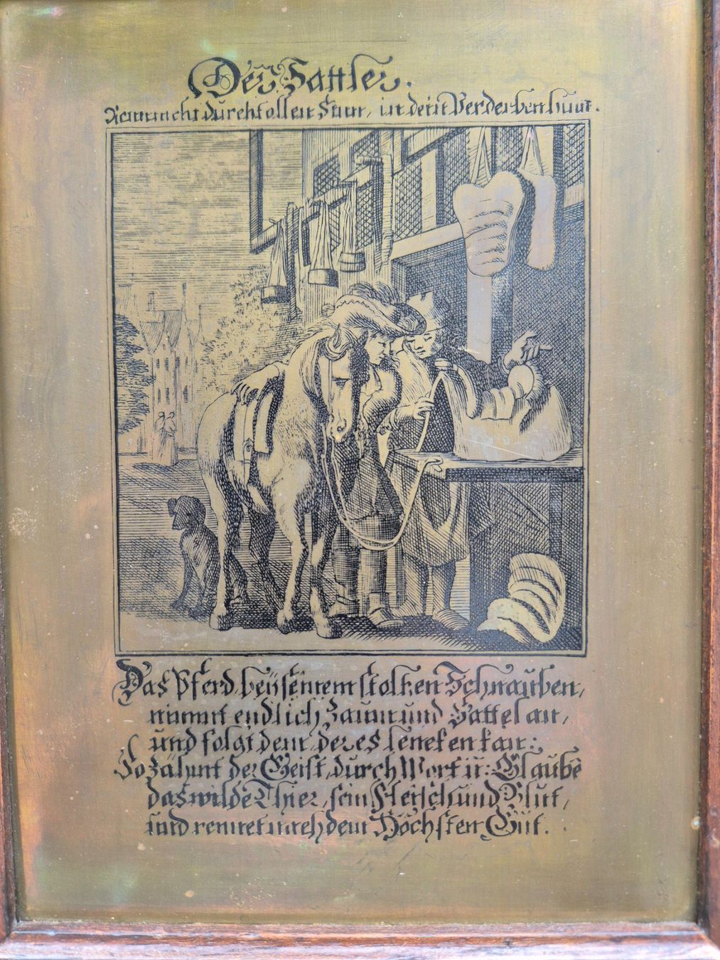 Posters & Illustrations: Messing Platte Der Sattler, gerahmt – D'occasion à Bern par aronari 9