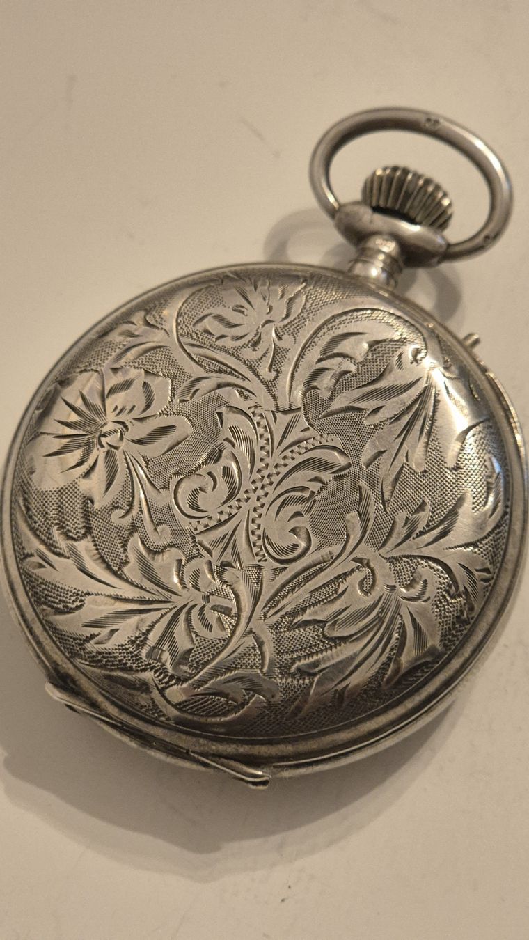 Roskopf Uhren: Schöne Savonette Silber TU, 51.5 mm – Gebraucht aus Marbach SG von Zippo1401 3
