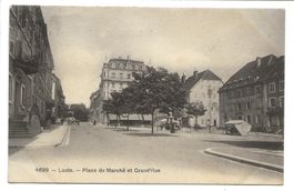 Le Locle (NE) Place du Marché  Grande Rue  Hotel 3 Rois 1908