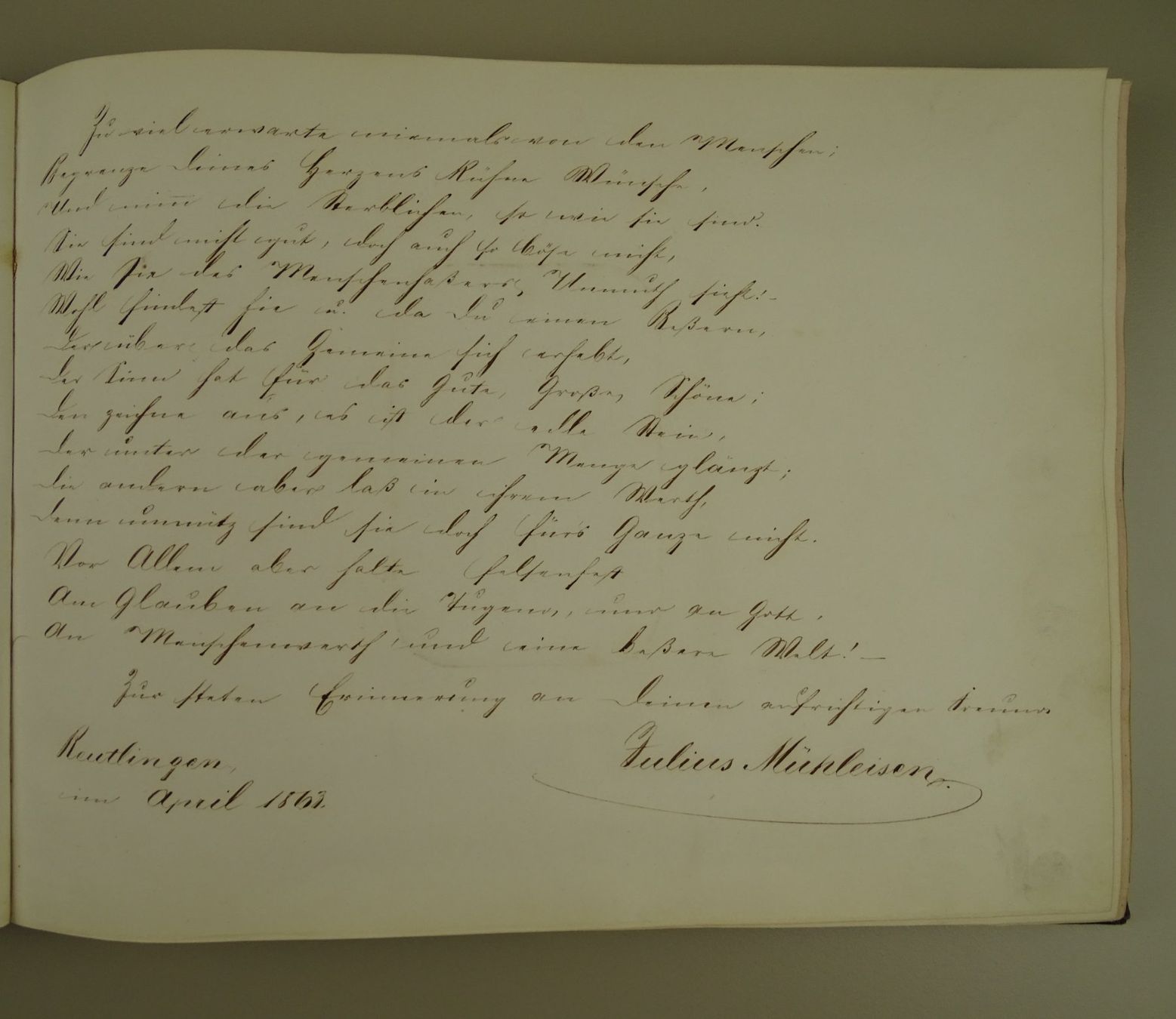 Libri: FREUNDSCHAFTSALBUM UM 1865 – Usato da Grüningen venduto da Kartensammler 7