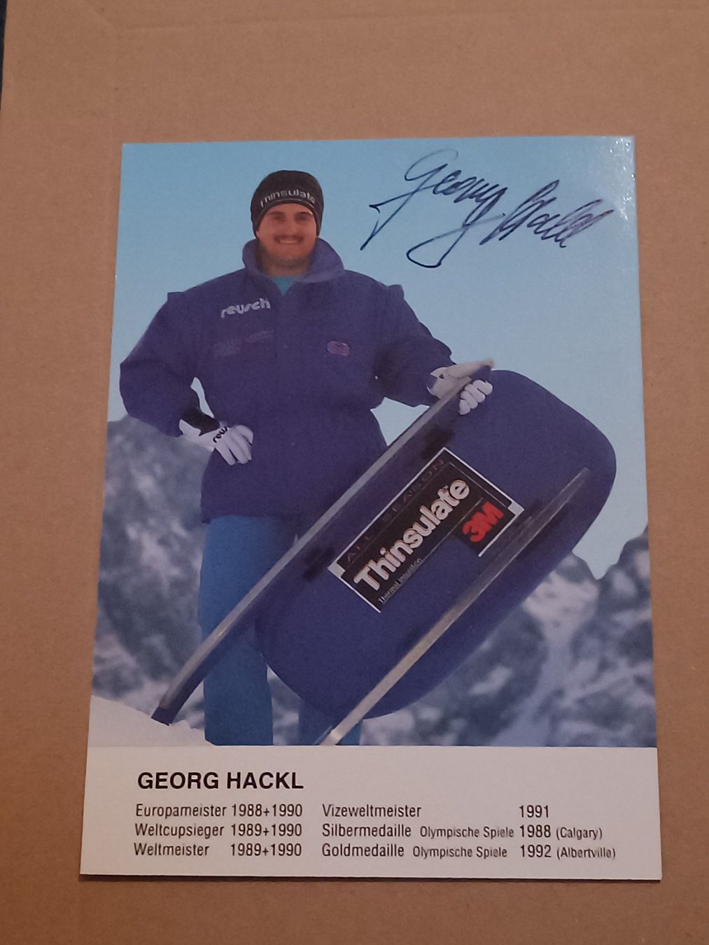 Autogramme: Georg Hackl - Olympiasieger - handsigniert – Neu (gemäss Beschreibung) aus Menziken von Autogramme